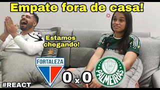 React Reações Fortaleza x Palmeiras empate fora de casa