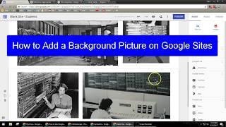 How to Add a Background Picture - Google Sites