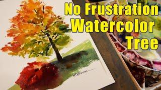 Easy Watercolor Tree |  Step by Step Tutorial