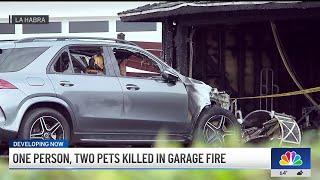 Fire at La Habra home kills one person, 2 pets