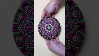 Colorful dot mandala rock painting #dotart #mandala #art #satisfying #colorful #painting #artwork