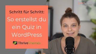 WordPress Quiz erstellen: So geht's! | Thrive Quiz Builder Tutorial