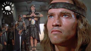 Conan Battles The Cultists At The Temple | Conan The Destroyer