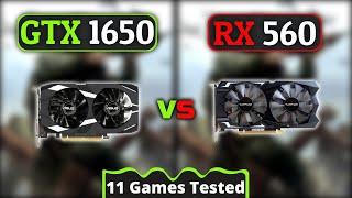 GTX 1650 vs RX 560 | Biggest Comparison | 11 Games Tested