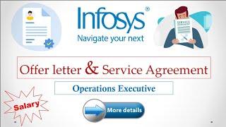 Infosys Offer Letter and Service Agreement for Operations Executive | Salary of Infosys | StudyStool