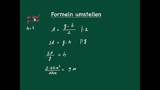 Formeln umstellen - einfach