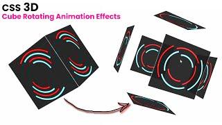 Pure CSS3 3D Cube Rotating Box Animation || CSS Keyframes Animated Tutorial