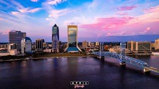 2022 4K DRONE STOCK FOOTAGE DOWNTOWN JACKSONVILLE BY D. GRANT LICENSED PART 107 PILOT