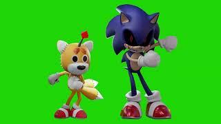 SONIC.EXE and TAILS DOLL dancing meme green screen + DOWNLOAD