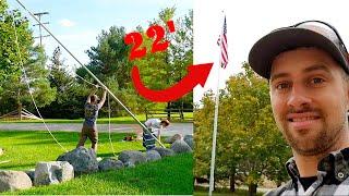 How to Build a Flag Pole for your Yard for $130