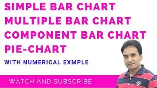 12: Simple Bar Chart, Multiple Bar Chart, Component Bar Chart, Pie-Chart In Statistics In Urdu Hindi