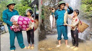 Poor 10 year old Dat went fishing with his kind uncle and caught a big fish.