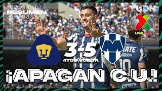 Resumen y goles | Pumas 3-5 Monterrey | Liga Mx -AP2024 - 4tos de Final - VUELTA | TUDN