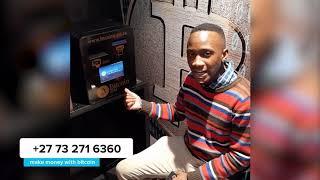 Ngoni Jiji at the Bitcoin ATM in Sandton South Africa