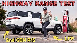 New Rivian R1S Base Model Highway Range Test! LFP Standard Driven At 70-MPH Constant