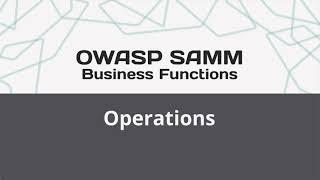 OWASP SAMM Operations