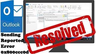 How to resolve outlook send receive error  "sending reported error  0x800ccc0d"