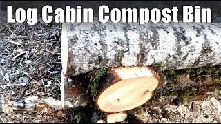 DIY Log Cabin Compost Station