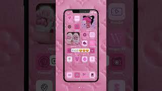 iOS 15 Home Screen idea Aesthetic themes Pink, Girly, Fashion, app icons, Widgets & Wallpapers