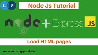 Load HTML pages using Express Js | Express JS Tutorial | Node Js | Learning Points