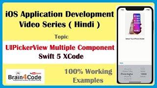 UIPickerView with Multiple Components in Swift 5 XCode | Hindi | Toolbar UIPickerView Two Columns