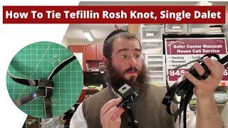 Single Daled / Dalet; How to tie Tefillin Shel Rosh Kesher / Head Knot Chabad / Sefard / Chassidish