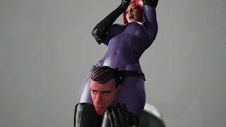 Catwoman Headscissors Break Enemy's Neck