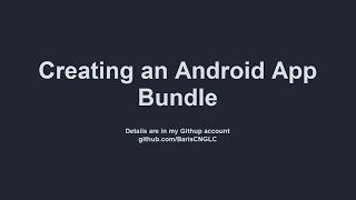 Creating an Android App Bundle