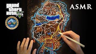 ASMR GTA 5 Blaine County Map Drawing | Grand Theft Auto V