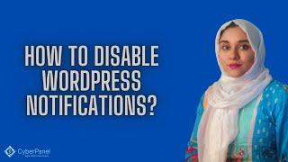 How to Disable WordPress Notifications for Backend For Users?