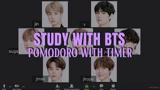 Study with BTS on Zoom  (pomodoro 25x4 w/ timer) | Study with Kpop | Ronah Abigail Bejoc