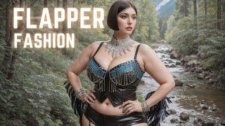 Natural Women Over 40 rocking flapper Fashion Tips: Magnetic Ai Lookbook 4k