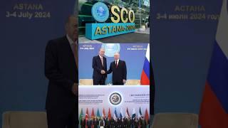 ️ Putin Salute Turkey  President Erdogan at SCO, Astana | China Iran Qatar India #shorts