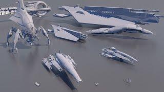 Mass Effect STARSHIPS dimensions - 3D
