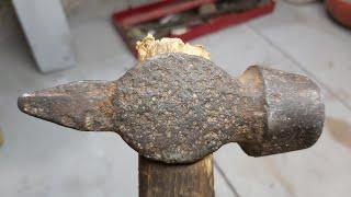 ЛУЧШЕЕ восстановление СОВЕТСКОГО молотка DIY | THE BEST restoration of A SOVIET DIY hammer