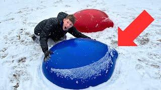 Freezing Giant Water Balloons In The Snow!