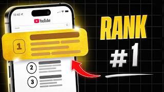 Quickly Rank #1 on YouTube - DO THIS!