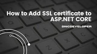 HOW TO ADD SSL CERTIFICATE TO ASP.NET CORE | DNCDEVELOPER #shorts #youtubeshorts #aspdotnetcore