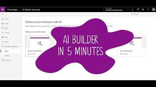 AI Builder in 5 minutes