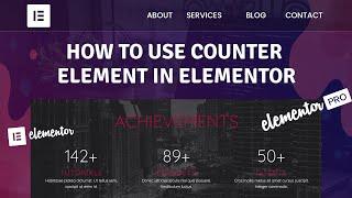 How to use counter element in Elementor | Elementor Tutorial