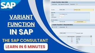 Variant Function in SAP | Variant Configuration | #SAPSD | #LO-VC | #TheSapConsultant | #abap | #FM