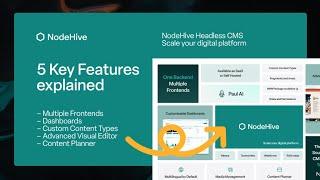 5 key features of Drupal/NodeHive Headless CMS - One Backend - Multiple Frontends, Dashboards, ...