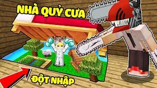 TÔ GÀ THỬ THÁCH 24H THU NHỎ ĐỘT NHẬP VÀO NGÂN HÀNG CHAINSAW  MAN TRONG MINECRAFT*NGÂN HÀNG QUỶ CƯA