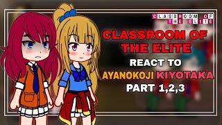 Classroom Of The Elite (Class D) React To Ayanokoji kiyotaka || Part 1 to 3 || COTE || ENG ||