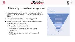 Waste minimization, waste hierarchy, waste audit