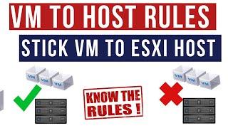 How to Create VM Host Rules in DRS Cluster