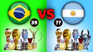 Brazil Vs Argentina All Trophies Compared 