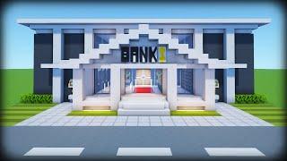 Minecraft Tutorial: How To Make A Modern Bank Part 1 "2023 City Tutorial"