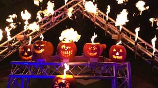 Two LA Drummers Go Head-To-Head on Fire Shooting Jack-O-Lanterns