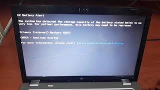 HP BATARYA HATASI - BATTERY ALERT (Fix 601)